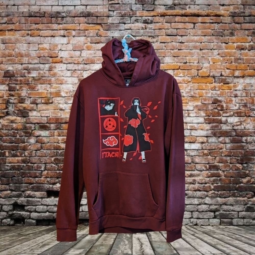 Naruto Itachi Maroon Hoodie